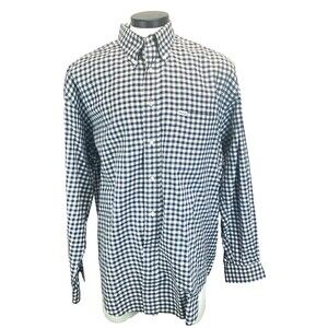 Faconnable USA Men's Size XLL 17/38 Dress Shirt Check Button Down Long Sleeve